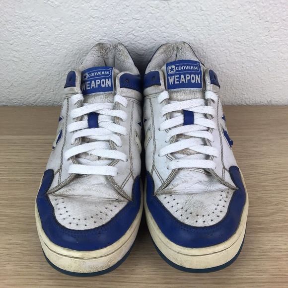 Vintage Converse Weapon Magic Johnson Sz 9.5 Low Tops Blue White RARE main image 6